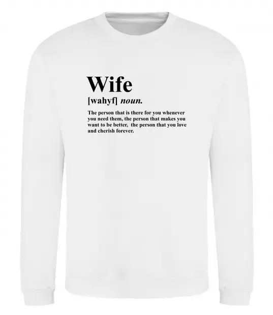 Світшот Wife person that you love Білий фото