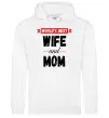 Женская толстовка (худи) World`s best wife and mom Белый Женская толстовка (худи) World`s best wife and mom Белый фото