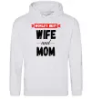 Женская толстовка (худи) World`s best wife and mom Серый меланж Женская толстовка (худи) World`s best wife and mom Серый меланж фото