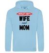Жіноча толстовка (худі) World`s best wife and mom Блакитний фото