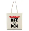 Еко-сумка World`s best wife and mom Бежевий Еко-сумка World`s best wife and mom Бежевий фото