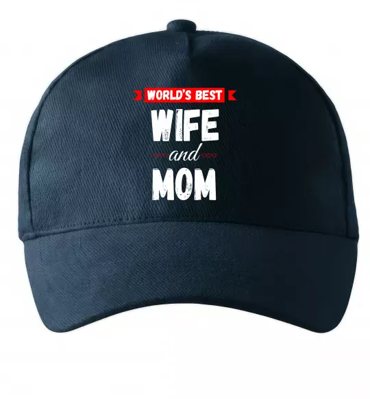 Кепка World`s best wife and mom Темно-синій фото