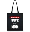 Еко-сумка World`s best wife and mom Чорний Еко-сумка World`s best wife and mom Чорний фото