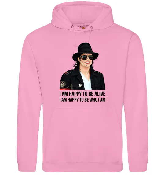 Женская толстовка (худи) Happy to be who I am Розовый фото