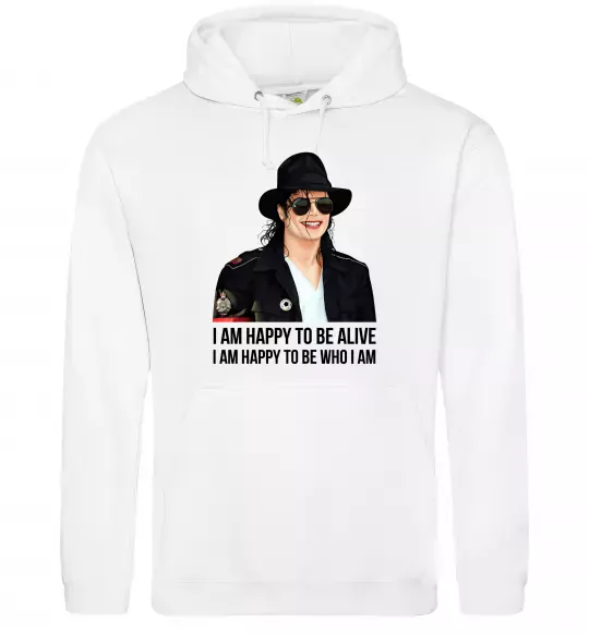 Жіноча толстовка (худі) Happy to be who I am Білий фото