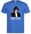 Чоловіча футболка Happy to be who I am Яскраво-синій фото