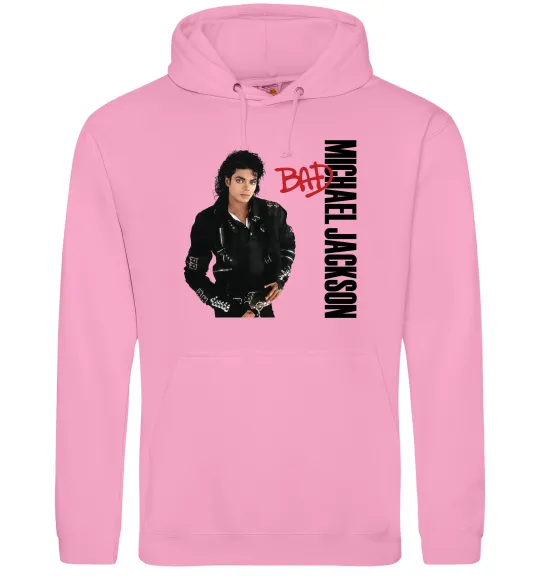 Мужская толстовка (худи) Майкл Джексон Bad Розовый фото