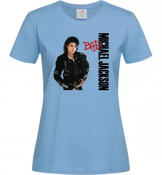 Женская футболка Майкл Джексон Bad Голубой фото