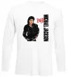 Лонгслив Майкл Джексон Bad Белый фото