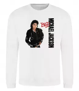 Свитшот Майкл Джексон Bad Белый фото