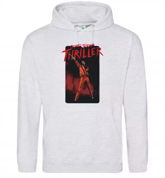 Жіноча толстовка (худі) Michael Jackson Thriller Сірий меланж фото