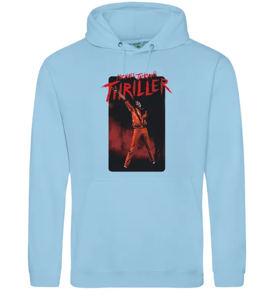 Женская толстовка (худи) Michael Jackson Thriller Голубой фото