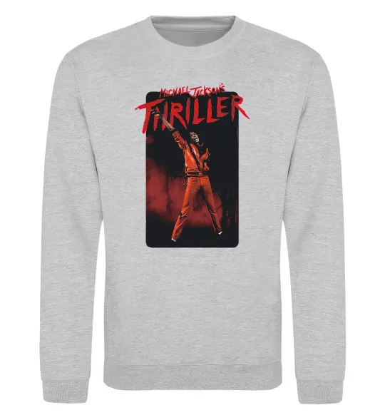 Світшот Michael Jackson Thriller Сірий меланж фото