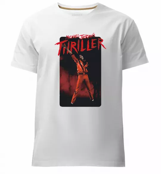 Чоловіча преміум футболка Michael Jackson Thriller Білий фото