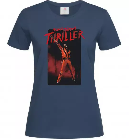 Жіноча футболка Michael Jackson Thriller Темно-синій фото