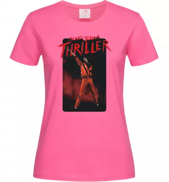 Жіноча футболка Michael Jackson Thriller Яскраво-рожевий фото