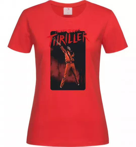 Жіноча футболка Michael Jackson Thriller Червоний фото