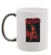 Чашка з кольоровою ручкою Michael Jackson Thriller Срібло фото