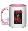 Чашка з кольоровою ручкою Michael Jackson Thriller Ніжно рожевий фото