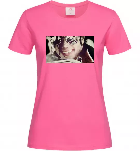 Женская футболка Майкл Джексон Ярко-розовый фото