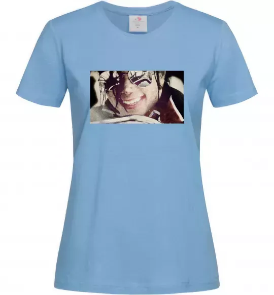 Женская футболка Майкл Джексон Голубой фото