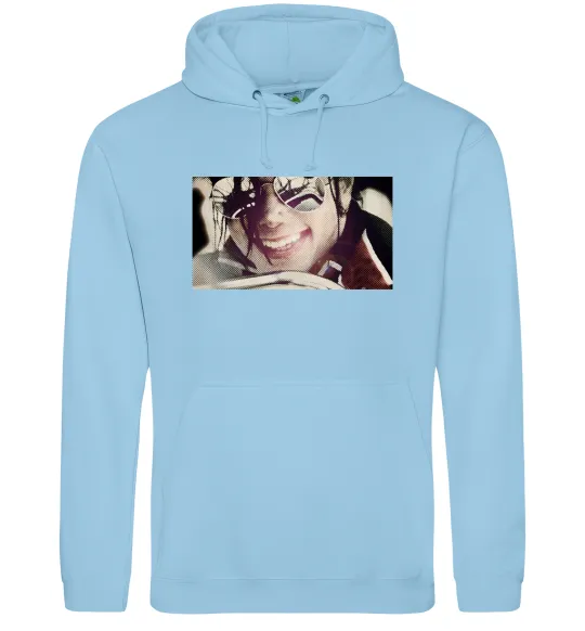 Чоловіча толстовка (худі) Майкл Джексон Блакитний фото