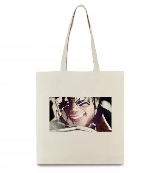 Эко-сумка Майкл Джексон Бежевый фото