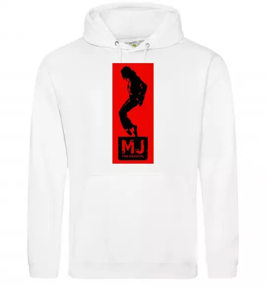Мужская толстовка (худи) MJ The musical Белый фото