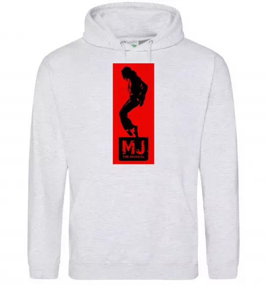 Мужская толстовка (худи) MJ The musical Серый меланж фото