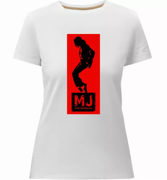 Жіноча преміум футболка MJ The musical Білий фото