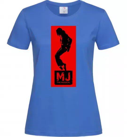 Жіноча футболка MJ The musical Яскраво-синій фото