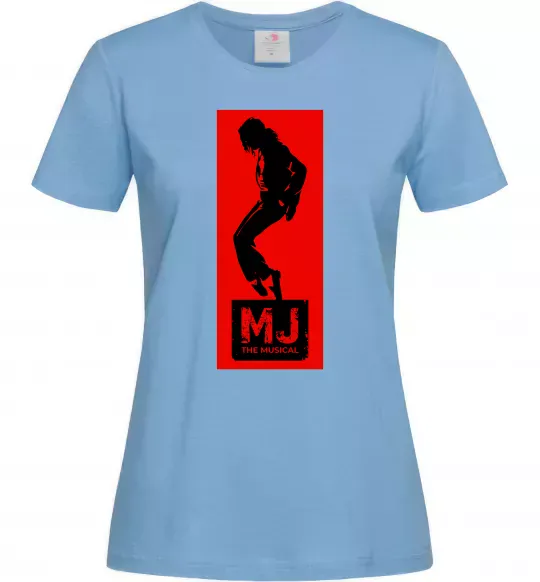 Жіноча футболка MJ The musical Блакитний фото