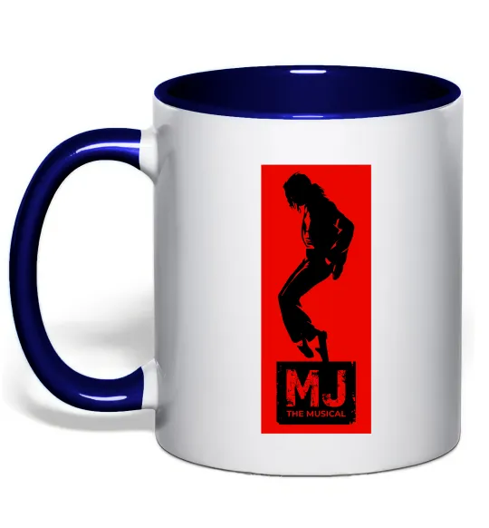 Чашка з кольоровою ручкою MJ The musical Глибокий темно-синій фото