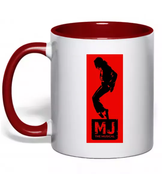 Чашка з кольоровою ручкою MJ The musical Червоний фото