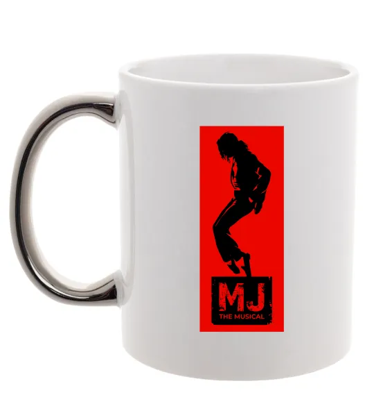 Чашка з кольоровою ручкою MJ The musical Срібло фото