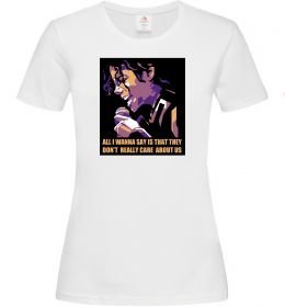 Женская футболка Don`t really care abous us Женская футболка Don`t really care abous us