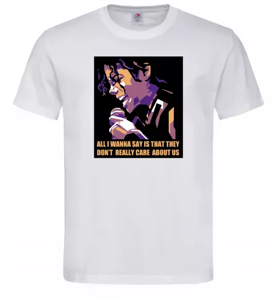 Чоловіча футболка Don`t really care abous us Білий фото