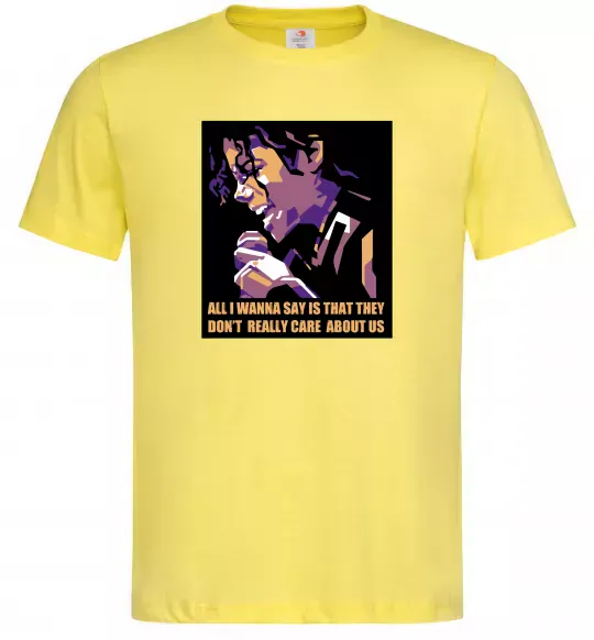 Чоловіча футболка Don`t really care abous us Лимонний фото