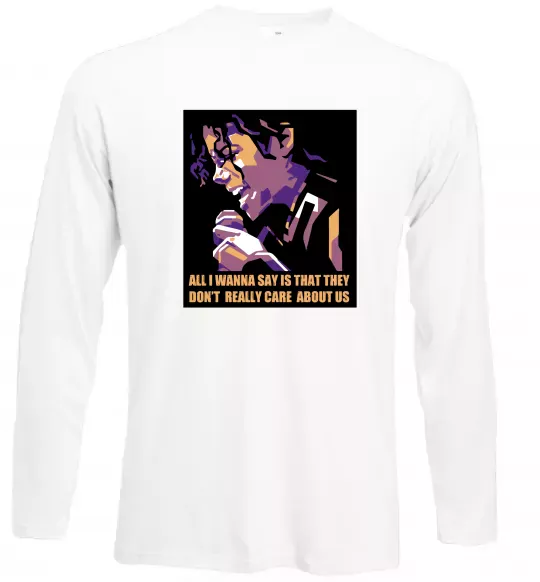 Лонгслів Don`t really care abous us Білий фото