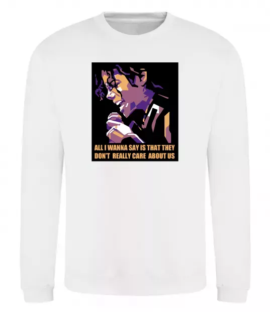 Світшот Don`t really care abous us Білий фото