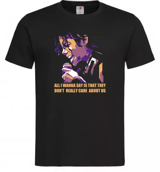 Чоловіча футболка Don`t really care abous us Чорний фото