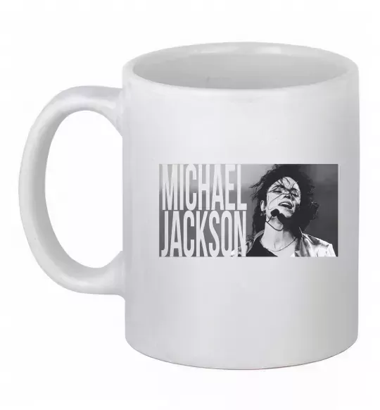 Чашка керамическая Michael Jackson з мікрофоном Белый фото