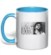 Чашка с цветной ручкой Michael Jackson з мікрофоном Голубой фото