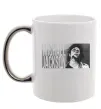 Чашка с цветной ручкой Michael Jackson з мікрофоном Серебро фото