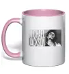 Чашка с цветной ручкой Michael Jackson з мікрофоном Нежно розовый фото