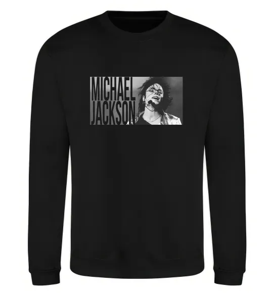Світшот Michael Jackson з мікрофоном Чорний фото
