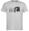 Чоловіча футболка Michael Jackson з мікрофоном Сірий фото