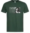 Чоловіча футболка Michael Jackson з мікрофоном Темно-зелений фото