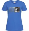 Женская футболка Michael Jackson з мікрофоном Ярко-синий Женская футболка Michael Jackson з мікрофоном Ярко-синий фото