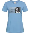 Женская футболка Michael Jackson з мікрофоном Голубой Женская футболка Michael Jackson з мікрофоном Голубой фото